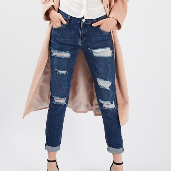 Topshop Denim - Topshop // Lucas Moto Distressed Jeans